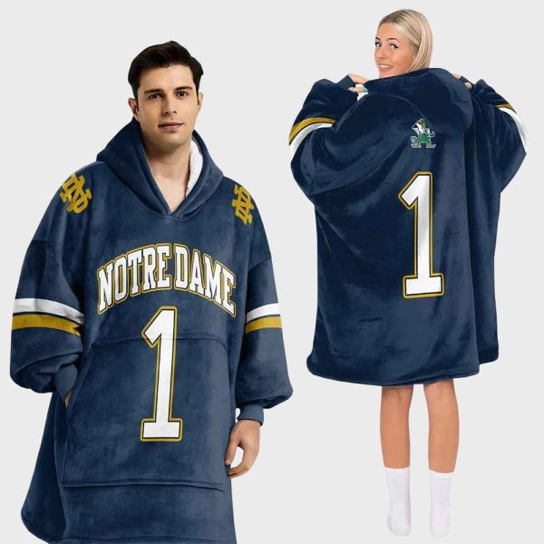 Notre Dame Football Unisex Blanket Hoodie