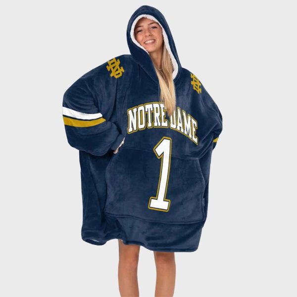 Notre Dame Football Unisex Blanket Hoodie