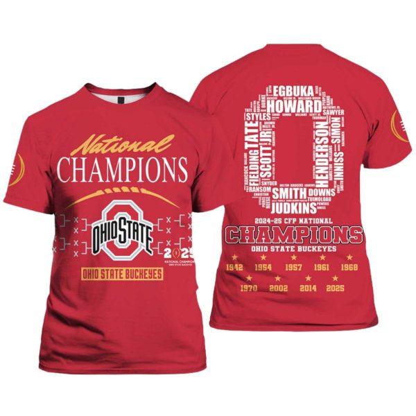 Ohio State 2024-25 National Champions Shirt