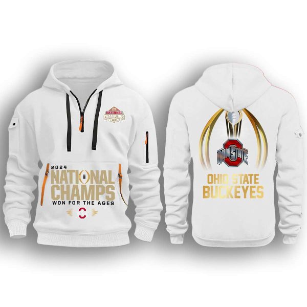 Ohio State 2024 National Champions Won For The Ages Quarters Zip Hoodie