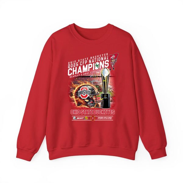 Ohio State 2025 CFP National Champions Scarlet And Gray Forever Shirt