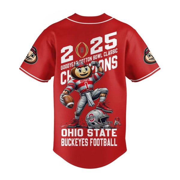 Ohio State 2025 Goodyear Cotton Bowl Classic Champions Baseball Jersey