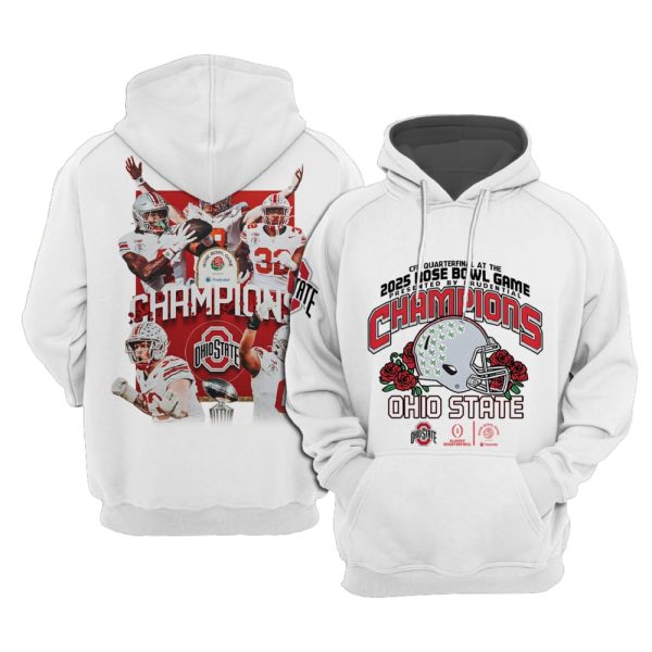 Ohio State CFP Quarterfinal At The 2025 Rose Bowl Game Champions Hoodie