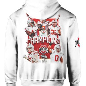 Ohio State CFP Quarterfinal At The 2025 Rose Bowl Game Champions Hoodie 3