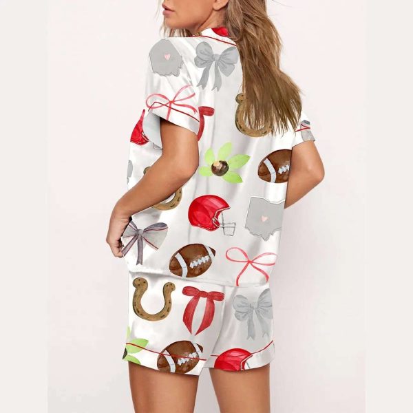 Ohio State Football Bows Print Pajama Set