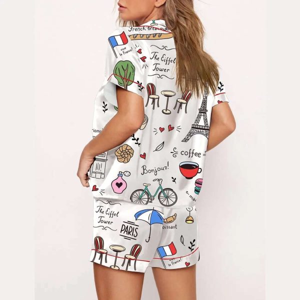 Paris Travel Print Pajama Set