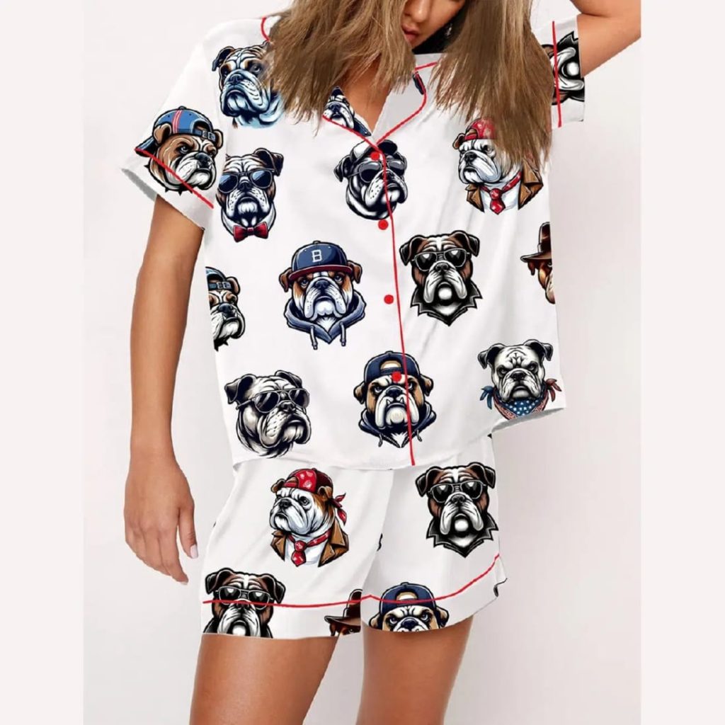 Perfectly Aged Bulldogs Pajama Set