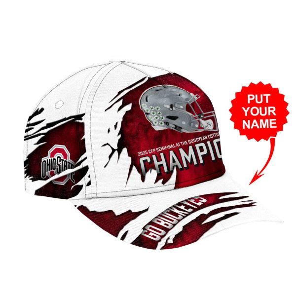 Personalized Go Buckeyes 2025 CFP Semifinal At The Goodyear Cotton Bowl Classic Champions Classic Cap