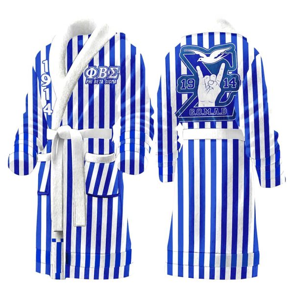 Phi Beta Sigma Comab Fleece Bathrobe