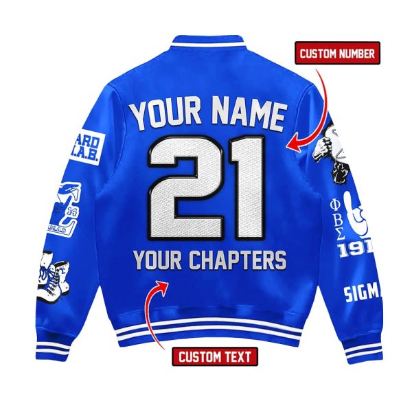 Phi Beta Sigma Fraternity 1914 Baseball Jacket