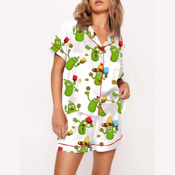 Pickleball Pickleball Cartoon Pajama Set