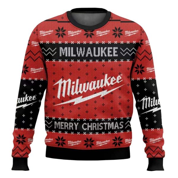 Power Tools Milwaukee Merry Christmas Ugly Sweater