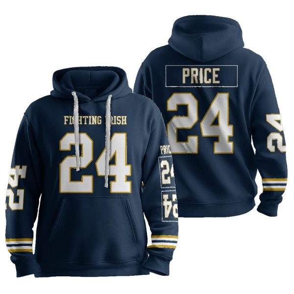 Price 24 Notre Dame Football Unisex Hoodie