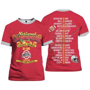 Ohio State 2025 National Championship Atlanta Georgia Shirt