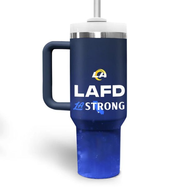 Rams LAFD LA Strong Thank You First Responders 40oz Tumbler