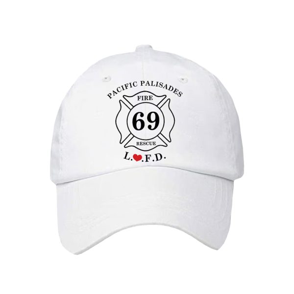 Retro LAFD Fire Station 69 Pacific Palisades Print Baseball Cap