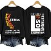 Retro Pray For California Strong Sending Love For Pacific Palisades Los Angeles California Strong Print Sweatshirt