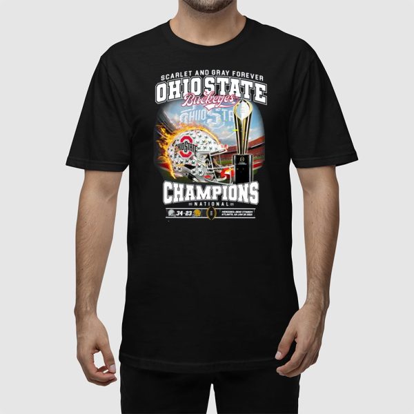 Scarlet And Gray Forever Ohio State 2025 CFP National Champions Shirt