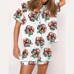 St. Patrick's Day Disco Shamrock Print Pajama Set
