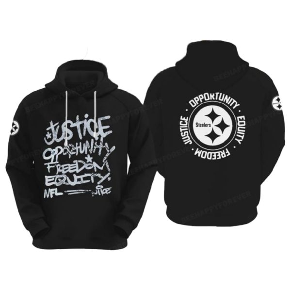 Steelers Justice Opportunity Equity Freedom Hoodie