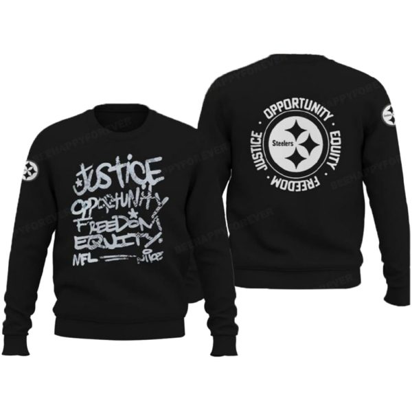 Steelers Justice Opportunity Equity Freedom Hoodie