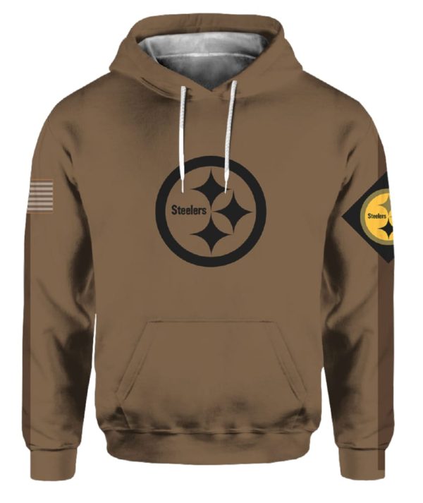 Steelers Salute To Service Veterans Day Brown Hoodie