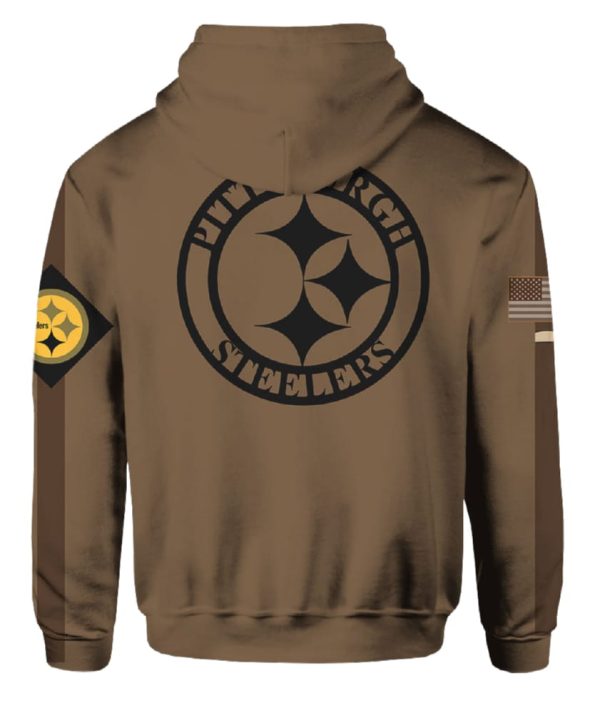 Steelers Salute To Service Veterans Day Brown Hoodie