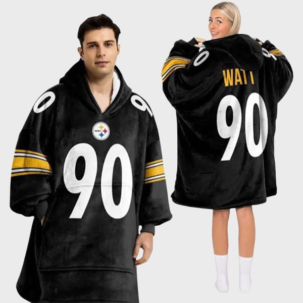 Steelers Watt Football Unisex Blanket Hoodie