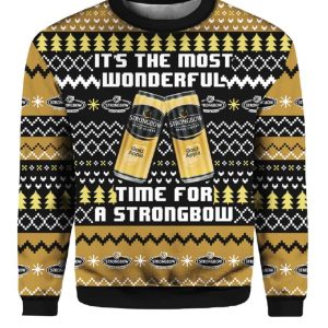 Strongbow UK It's The Most Wonderful Time For A Beer Ugly Christmas Sweater