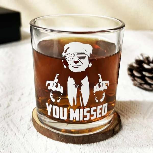 Trump Assassination You Missed Whisky Glasses