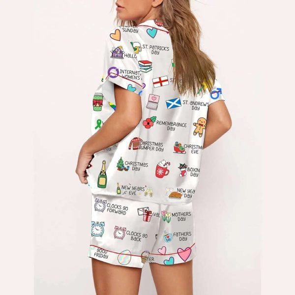 UK Yearly Events Planner Pajama Set