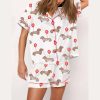 Valentine Dachshund Dog Print Pajama Set