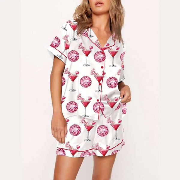 Valentine’s Day Cocktail Glass Pajama Set