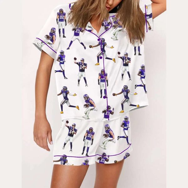 Vikings Football Player Pajama Set