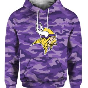 Vikings Jefferson 18 Football Hoodie 2