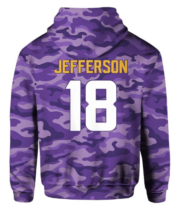 Vikings Jefferson 18 Football Hoodie