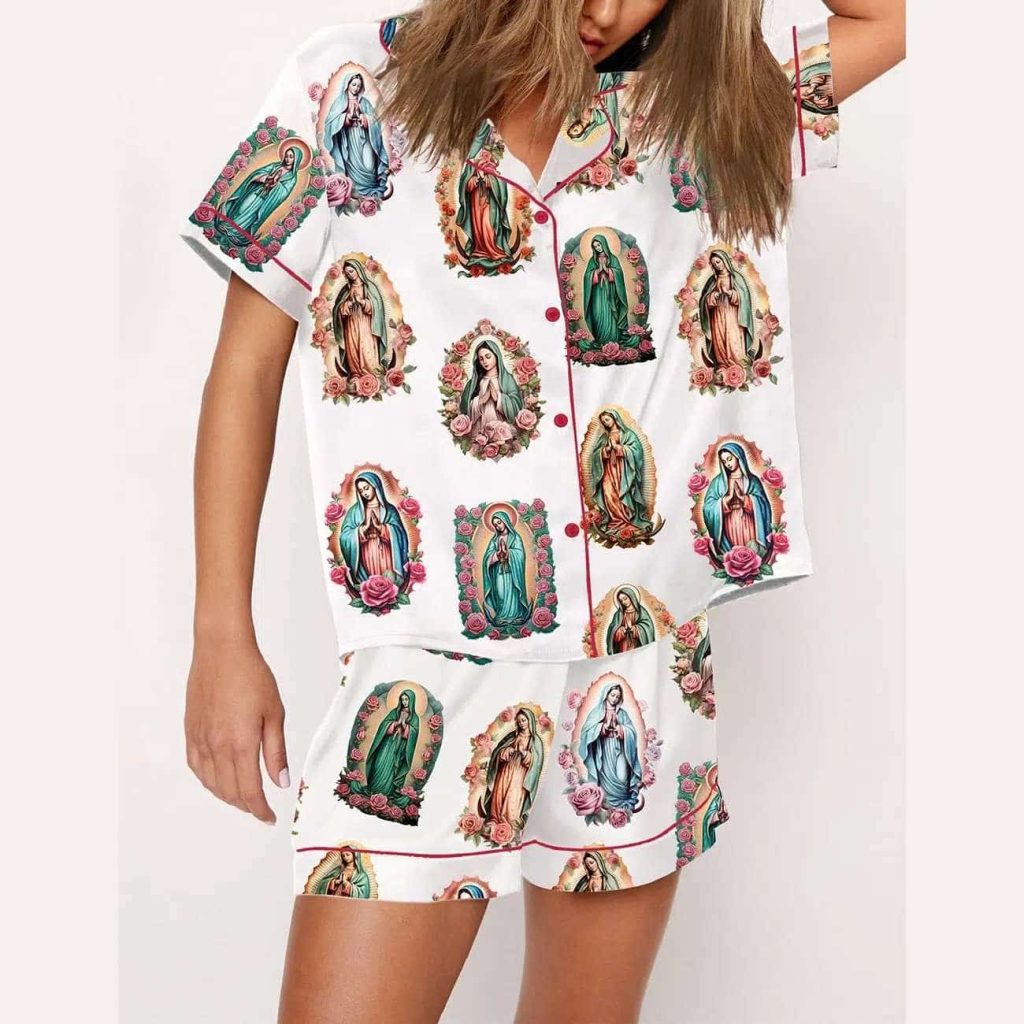 Watercolor Our Lady Of Guadalupe Pajama Set