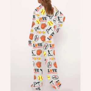 Love Softball Pajama Set2