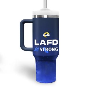 Rams LAFD LA Strong Thank You First Responders 40oz Tumbler 2