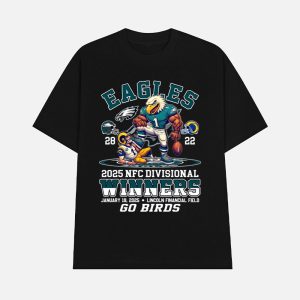 Eagles 28 22 Rams 2025 NFC Divisional Winners Shirt 2