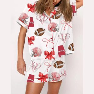 Alabama Bow Aesthetic Game Day Pajama Set