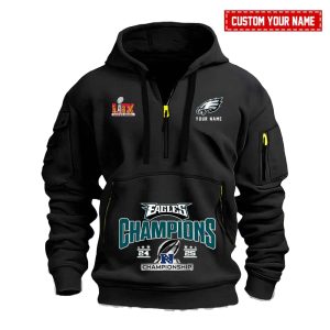 Eagles NFC Champions 2024 Quarter Zip Hoodie