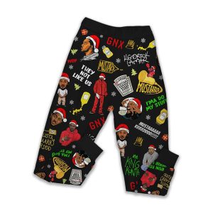 Kendrick Lamar All I Want For Christmas Is Mustard Pajama Set 3