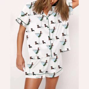 Cocktail Weenies Funny Dachshund Pajama Set