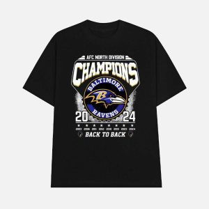 Ravens AFC North Division Champions 2024 Back To Back Shirt 2