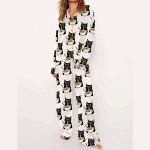 Noodle Cat Long Sleeve Pajama Set1