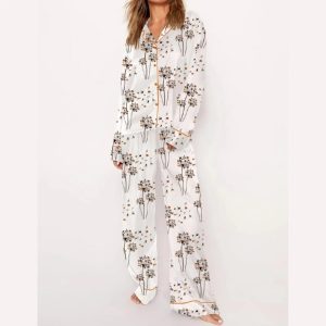 Cat Flower Pajama Set1