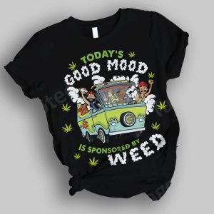 Cheech And Chong Scooby doo Todays Good Mood Is Sponsored By Weed Pajamas Set1