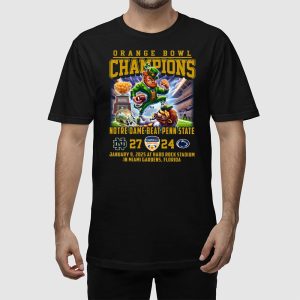 Orange Bowl Champions Notre Dame Beat Penn State 27 24 2025 Shirt 2