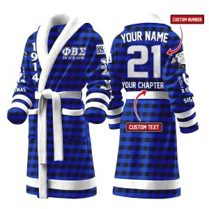 Phi Beta Sigma 1914 Fleece Bathrobe